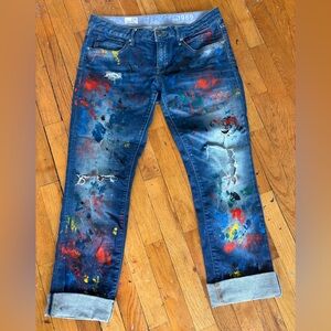 Paint splatter Blue Jeans
